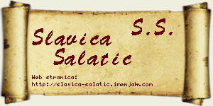 Slavica Salatić vizit kartica